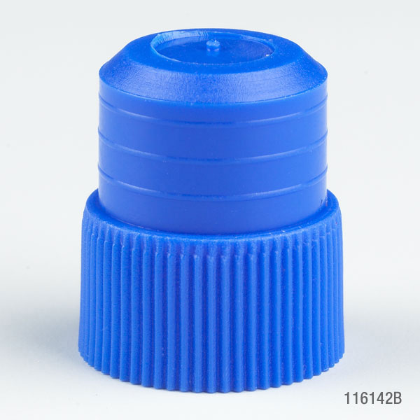 Globe Scientific Cap, Plug, 16mm, Blue, 1000/Bag Image